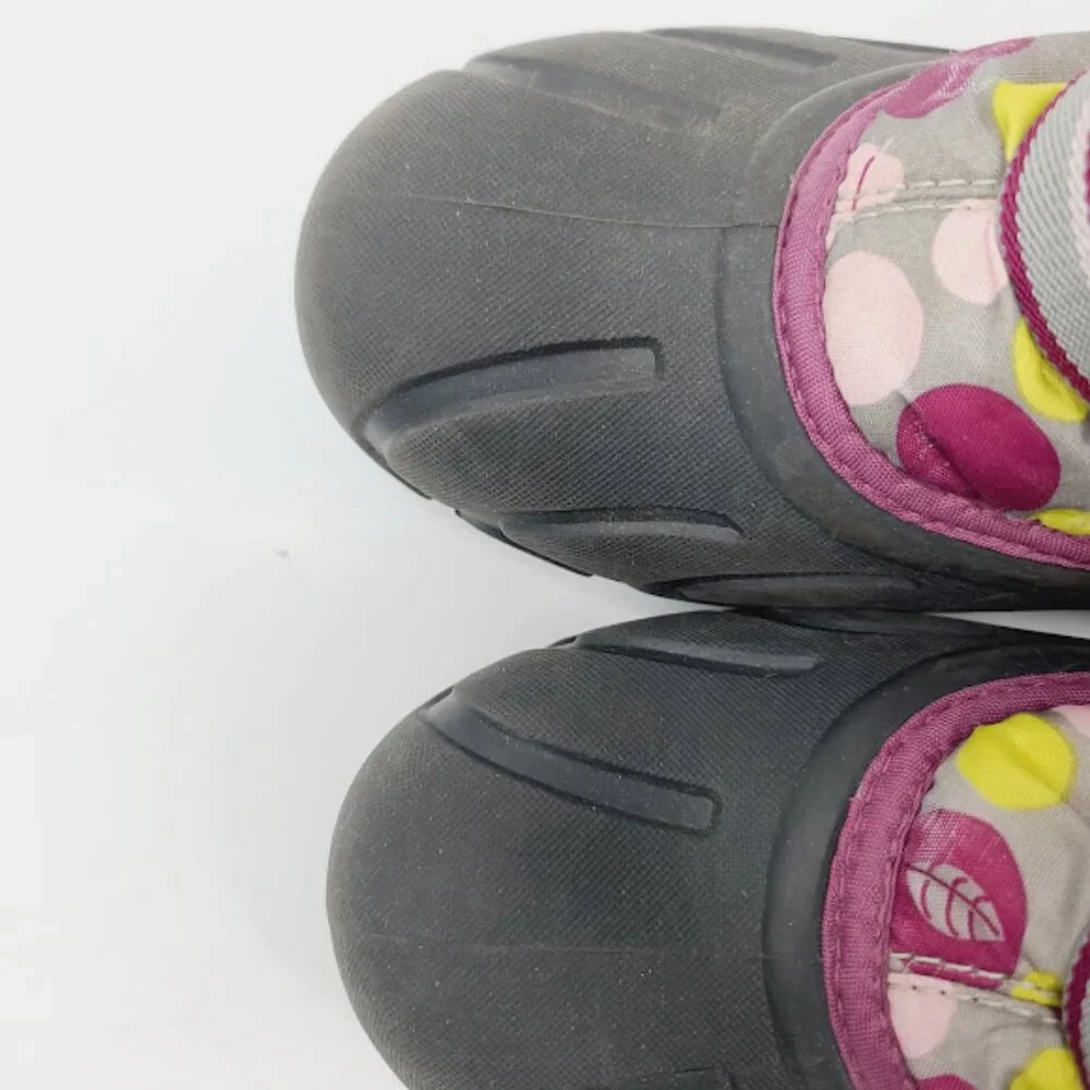 Sorel‎ Girl's Purple Gray Polka Dot NY1811-535 Insulated Mid-Calf Snow Boot 5